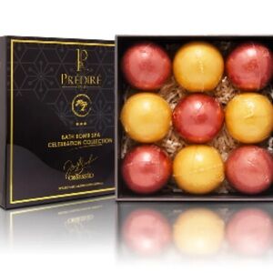 ✨💎GIFTABLE💎✨PREDIRE PARIS Bath Bomb Spa Collection - Red and Gold NIB!$180 MSRP